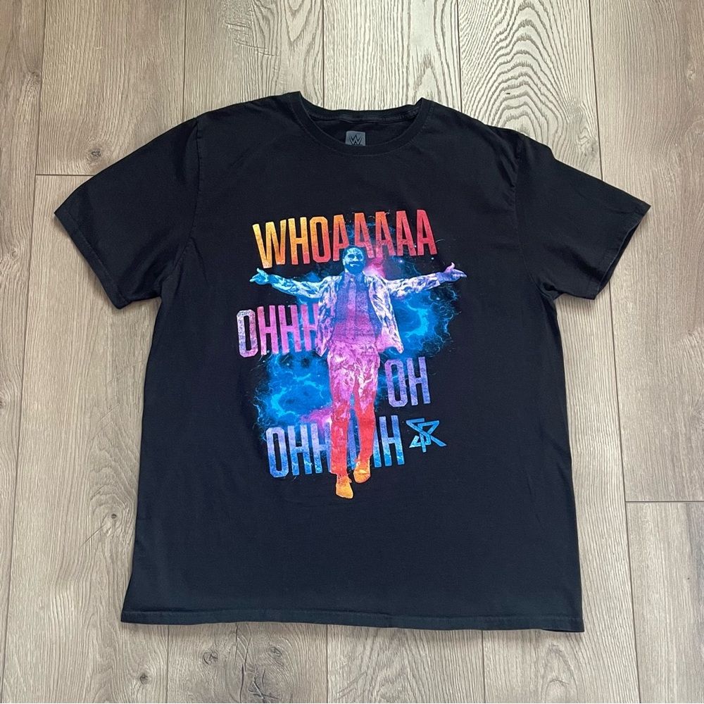 WWE Authentic Seth Rollins Whoa Ohh Ohh Wrestling XL Black Tee Shirt